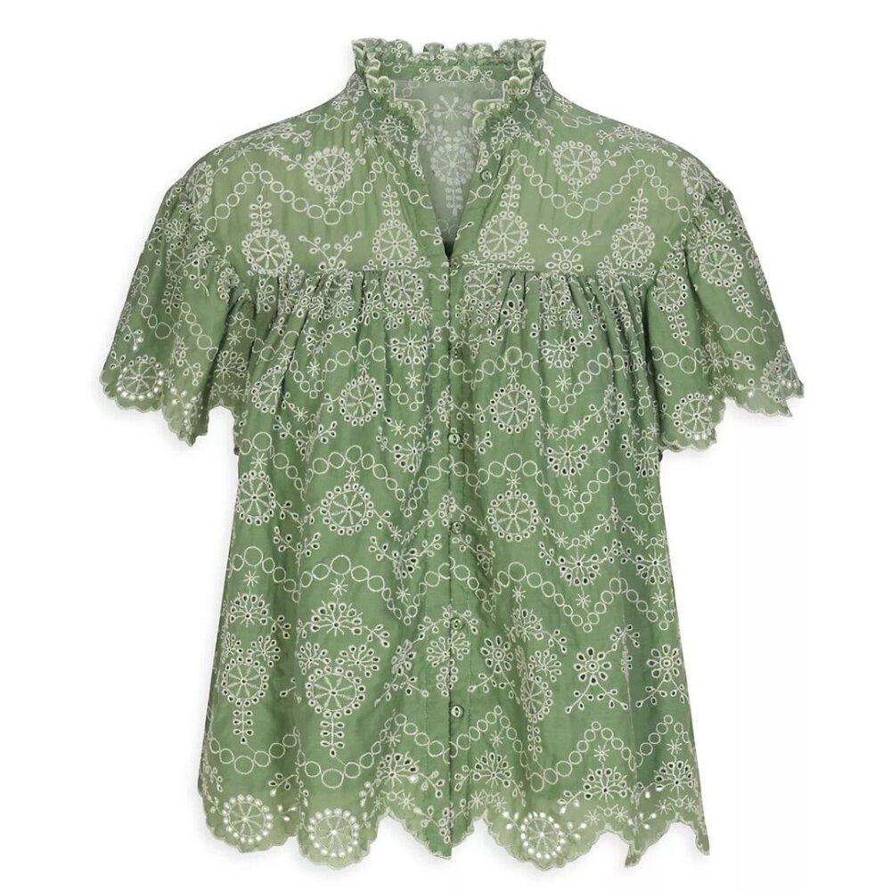 Green Lace Women's Top